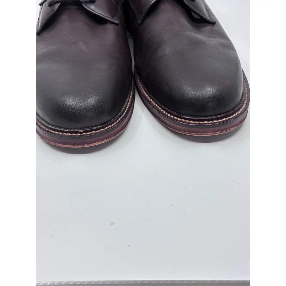 Banana Republic Mens Italian Leather Ortholite Derby Shoes Dark Brown 12M Preppy